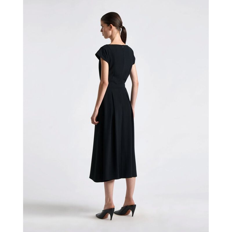 Cue Square Buckle Belted Midi Dress image number 1